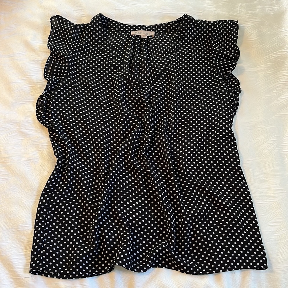 Philosophy Flutter Cap Sleeve Blouse